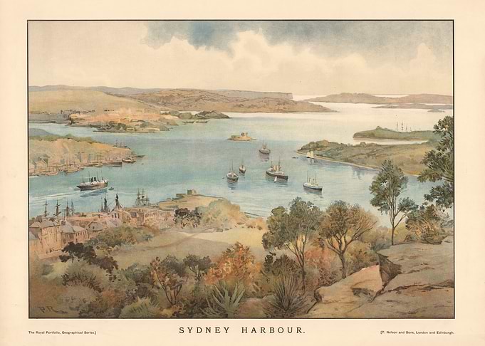 Sydney Harbour Vintage Painting