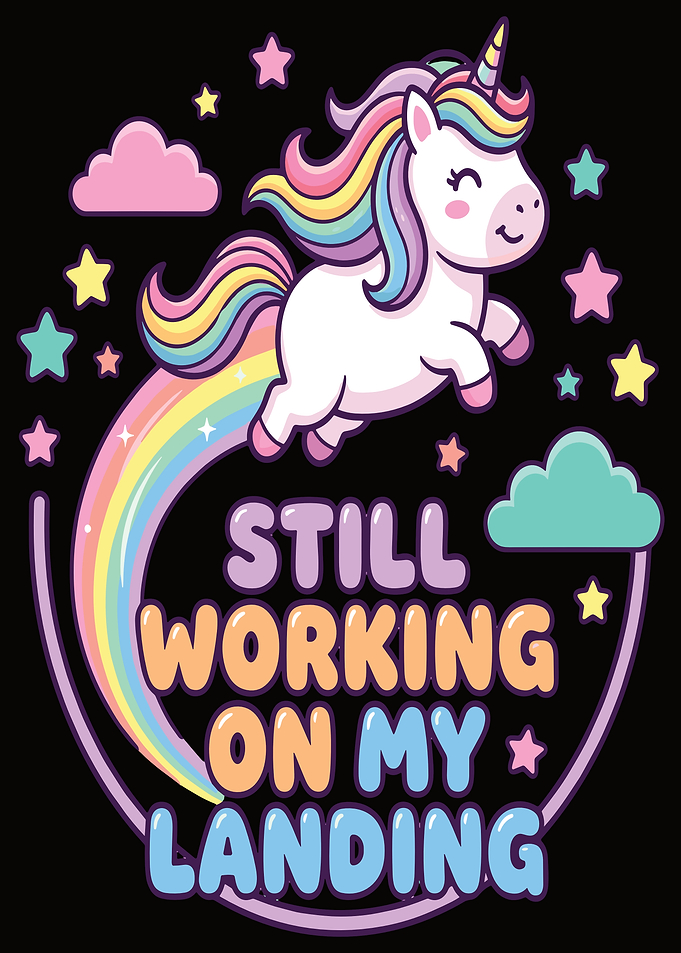 Cute Unicorn on Rainbow
