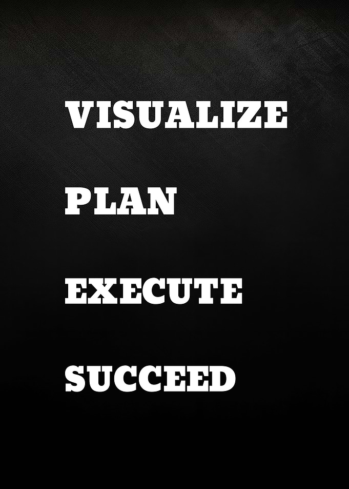 Motivational Words on Black Background