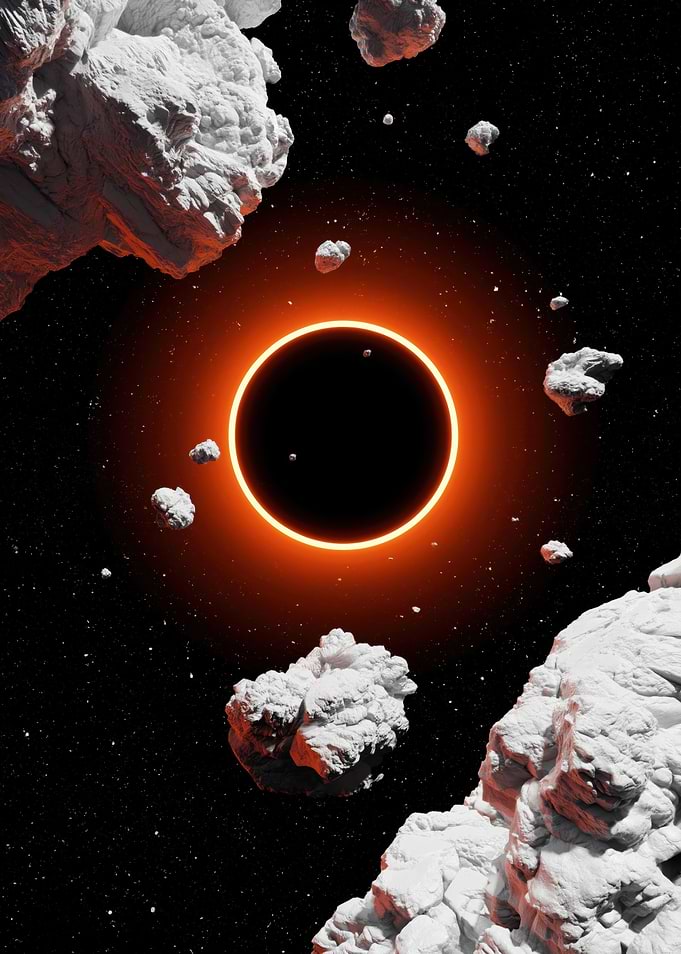 Black Hole with Asteroids