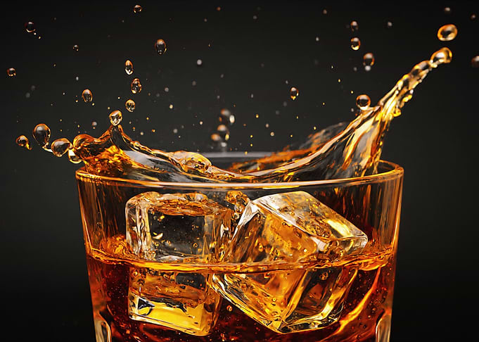 Whiskey Splash in Glass