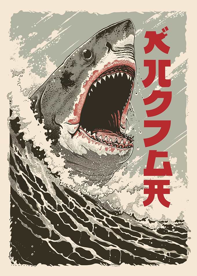 Jaws Shark Attack Poster
