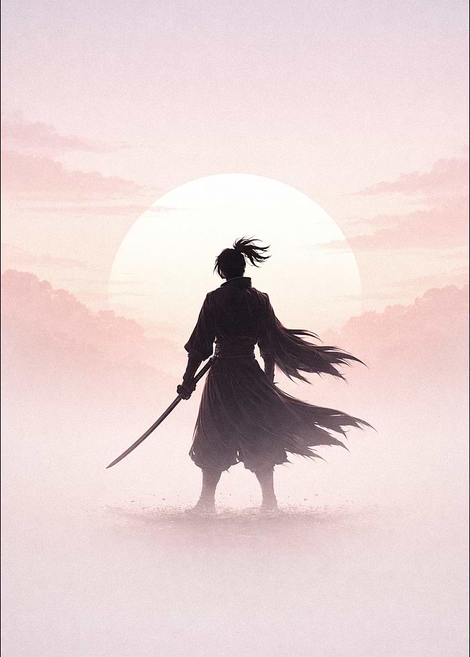 Samurai Warrior Facing the Sun