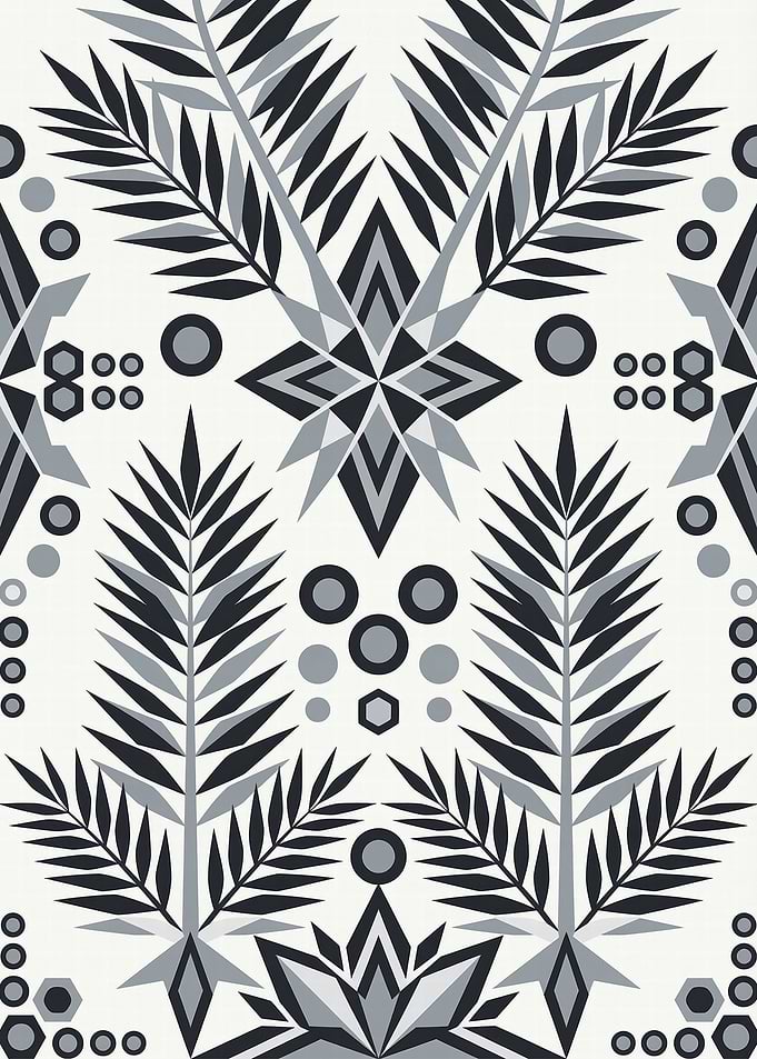 Geometric Floral Pattern