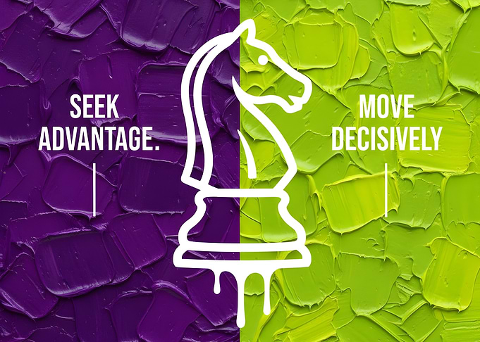 Chess Knight with Motivational Text