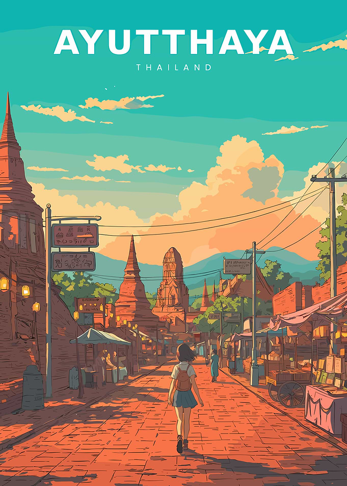 Ayutthaya Thailand Street Scene