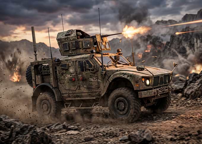 Military Vehicle in Combat