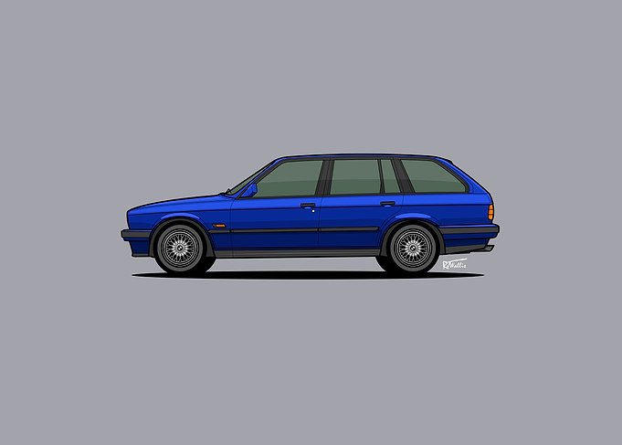 E30 Touring Car Illustration
