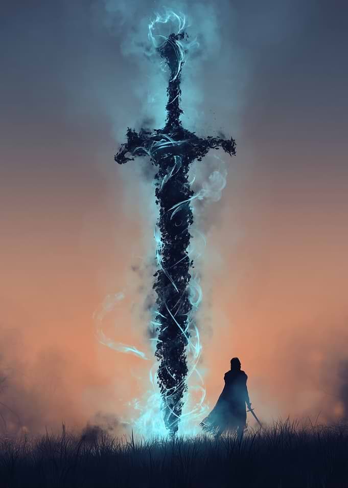 Fantasy Sword with Glowing Energy