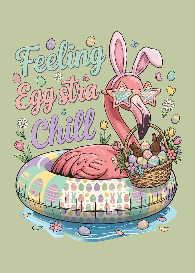 Flamingo Enjoying Easter Chill