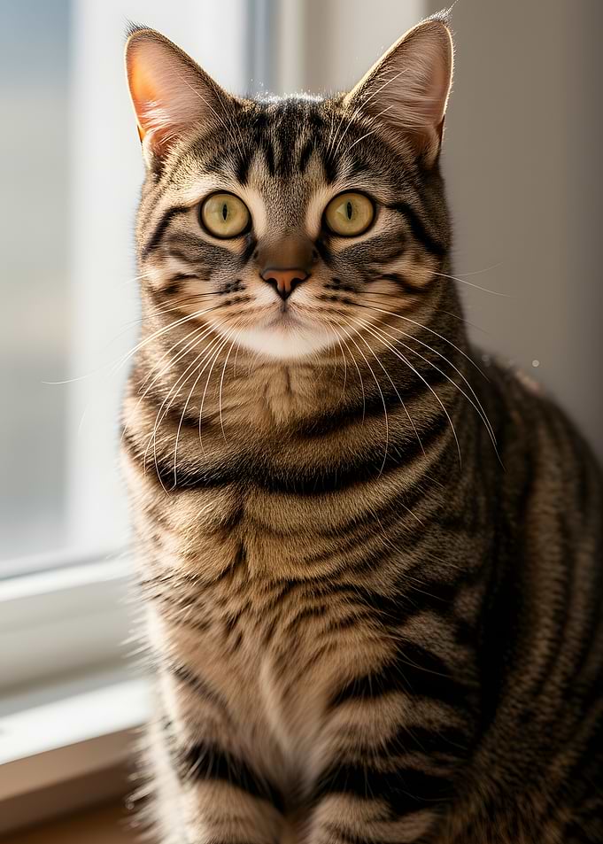 Close-up of a tabby cat