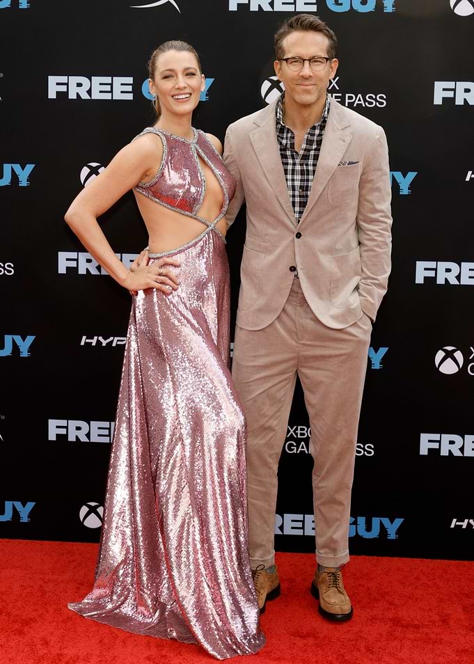 Blake Lively and Ryan Reynolds at Free Guy Premiere
