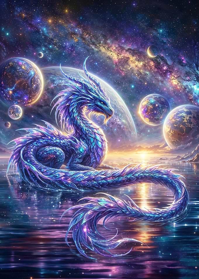 Cosmic Dragon in Nebula