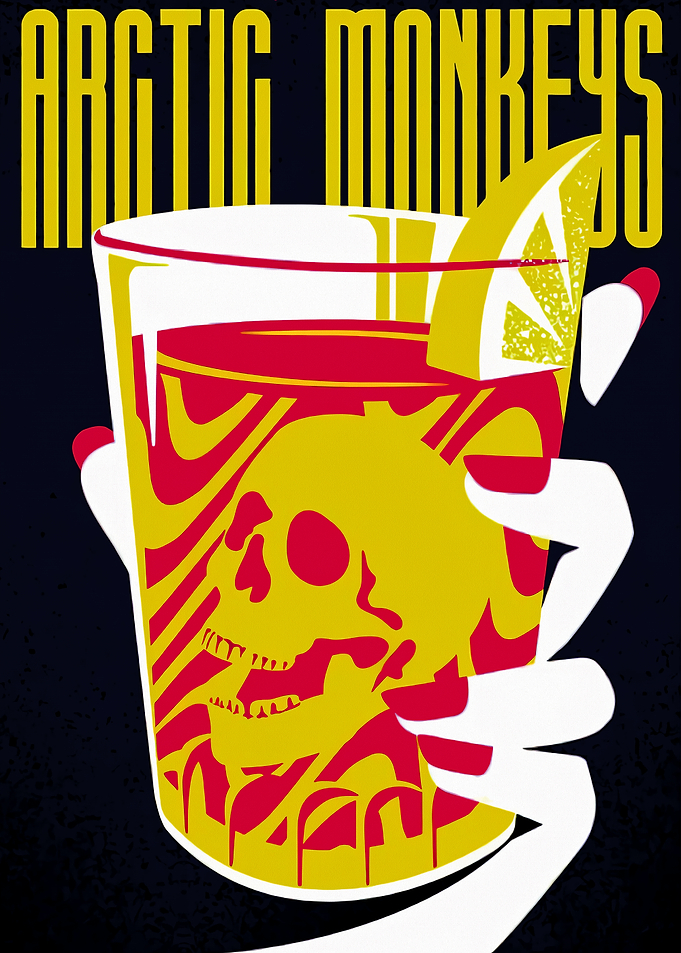 Arctic Monkeys Skull Drink Poster