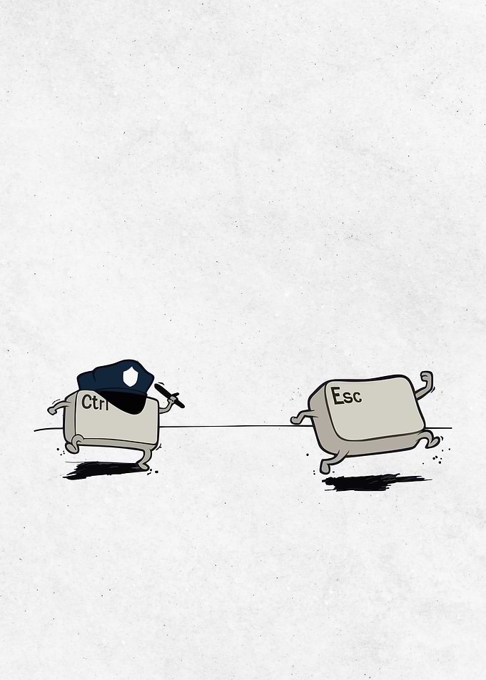 Ctrl chases Esc