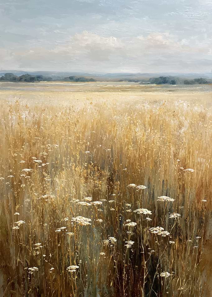 Golden Field with Wildflowers