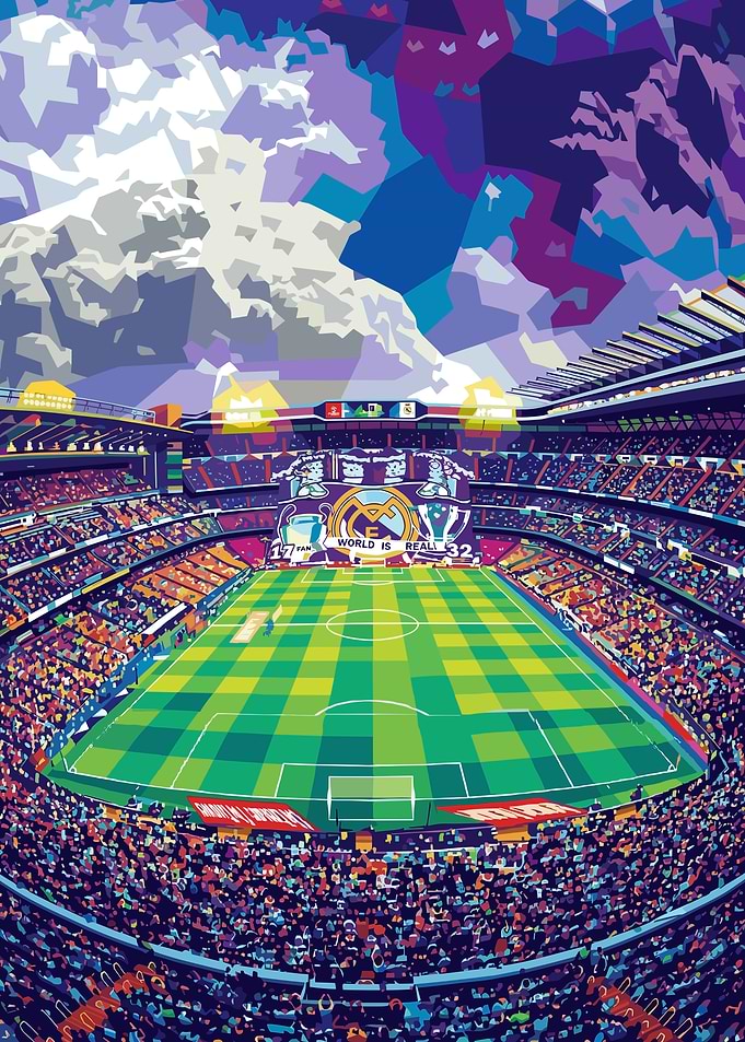 Real Madrid Stadium Pop Art