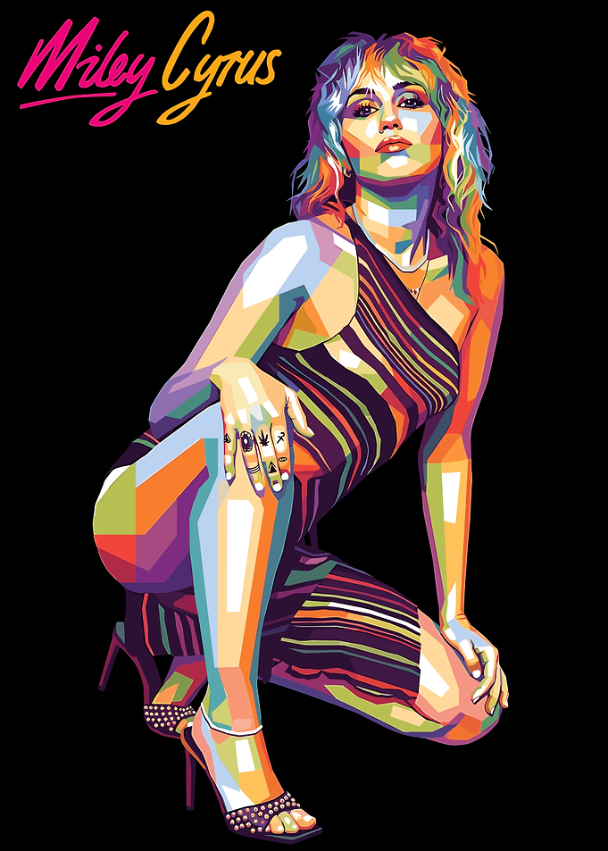 Miley Cyrus Pop Art Portrait