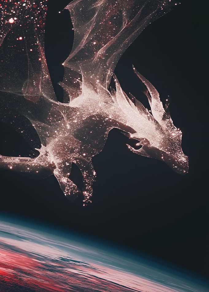Cosmic Dragon Over Earth