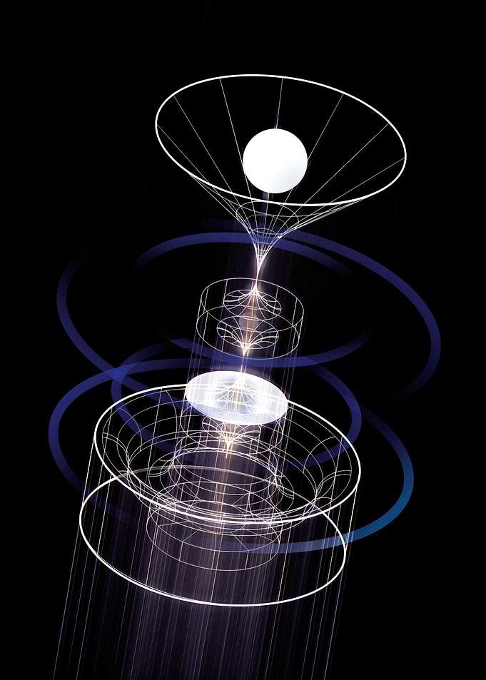 Abstract Space Wormhole Illustration