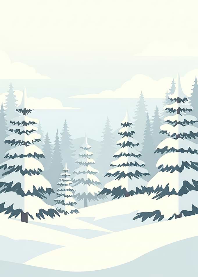 Snowy Winter Forest Landscape