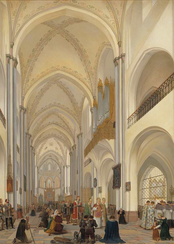 Religious Ceremony in a Grand Cathedral