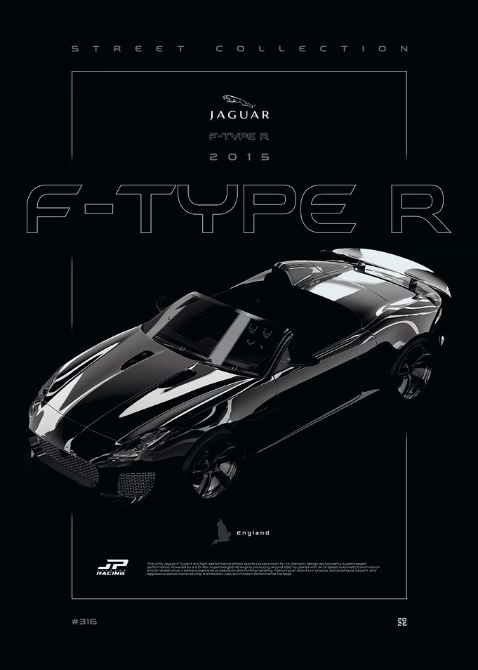 Jaguar F-Type R 2015 Poster