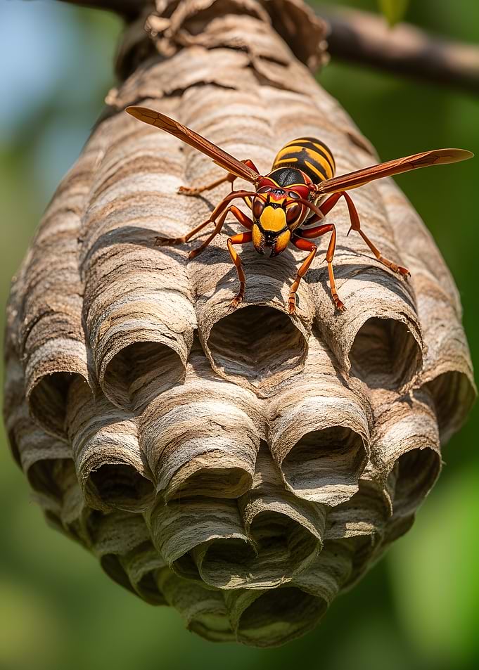 Wasp on a Nest