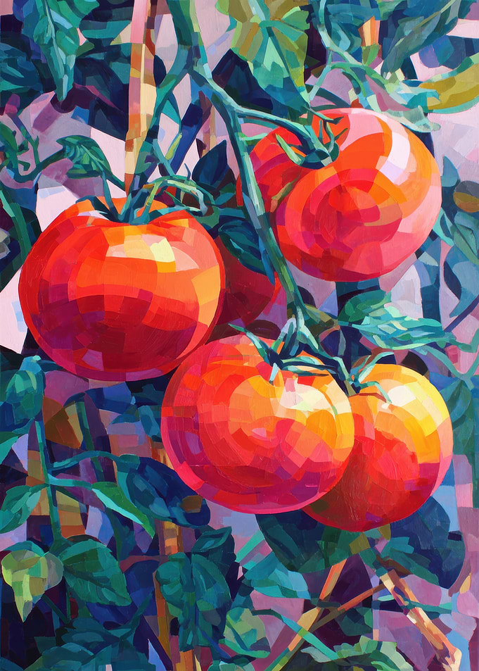 Vibrant Tomatoes on the Vine