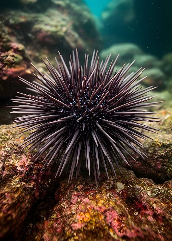 Sea Urchin on Rocky Seabed