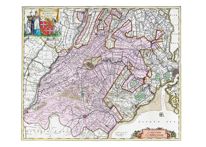 Antique Map of the Zuiderzee Region