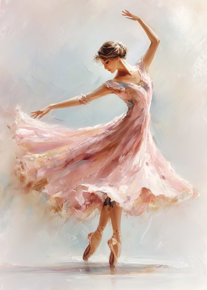 Ballerina in a Pink Dress Painting