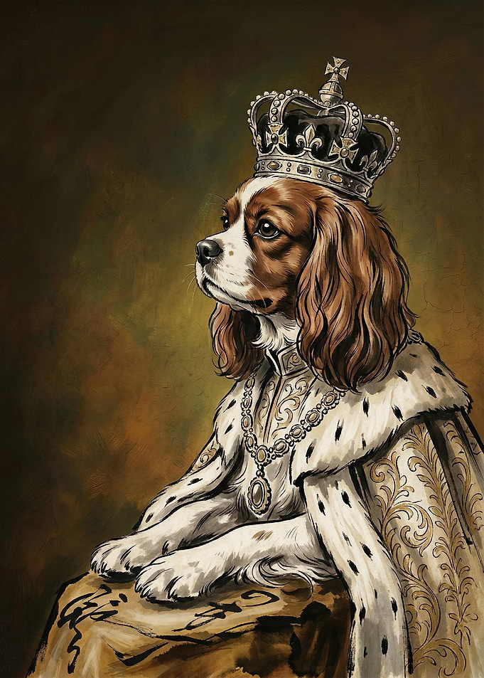 Regal Cavalier King Charles Spaniel Portrait