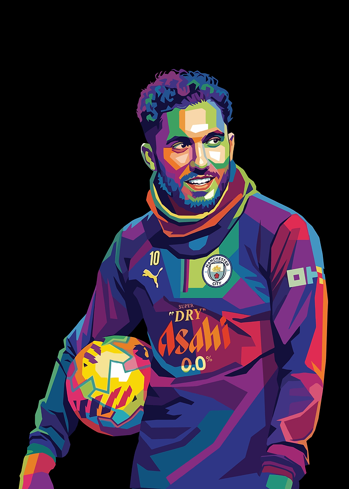 Rayan Cherki Wpap Pop Art Portrait