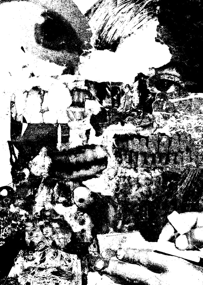 Abstract Black and White Collage