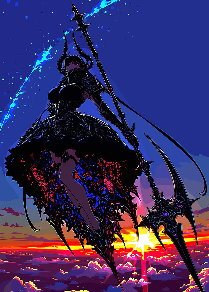 Dark Fantasy Warrior with Scythe