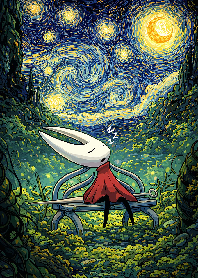Hornet Sleeping Under Starry Night Sky