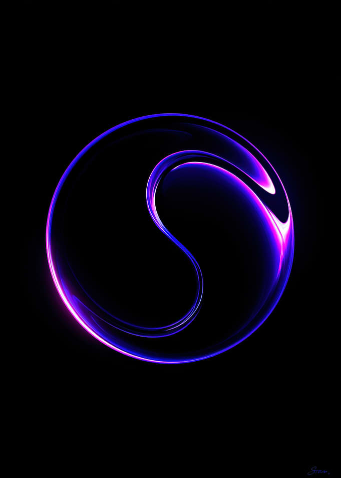 Abstract Swirling Light Orb