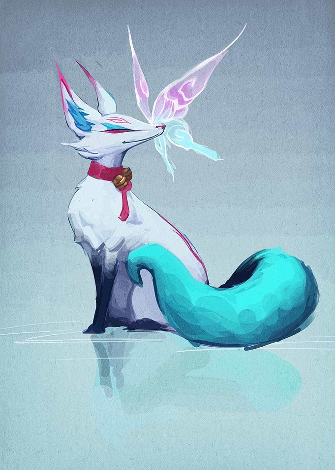 Fox Spirit and Butterfly