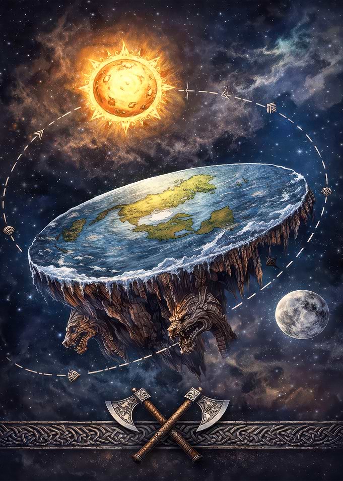 Flat Earth Cosmology with Norse Mythology
