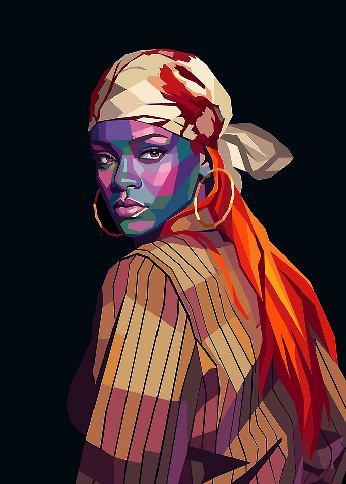 Pop Art Portrait of Rihanna