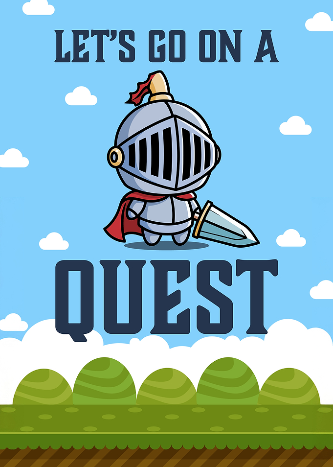 Let's Go On A Quest Cute Knight