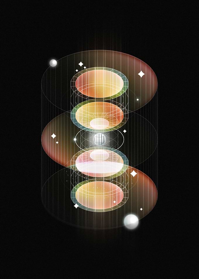 Abstract Futuristic Spiral Structure