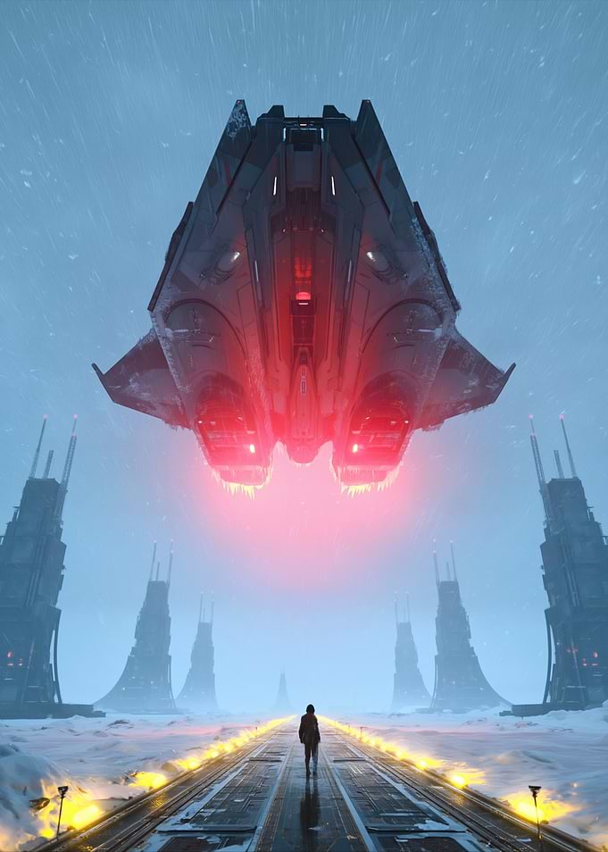 Sci-fi Spaceship Landing