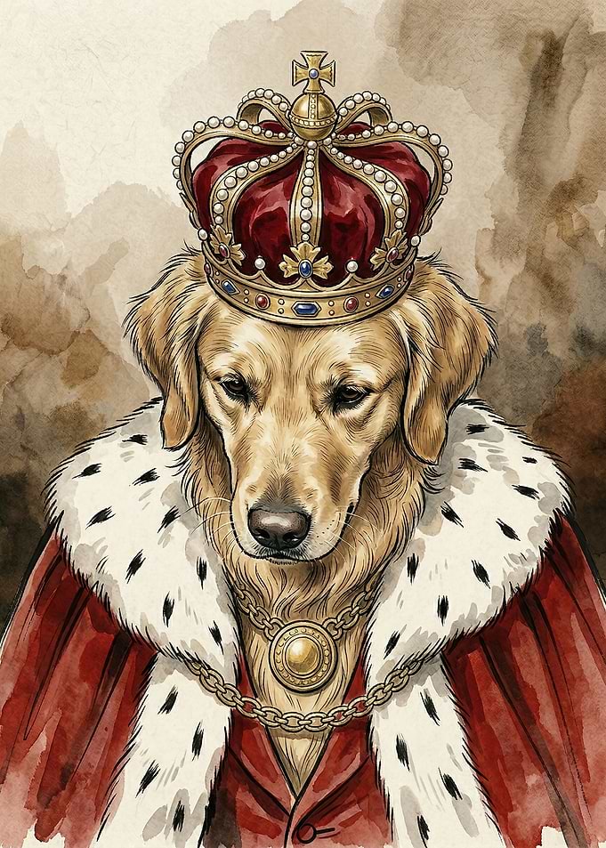 Regal Golden Retriever King