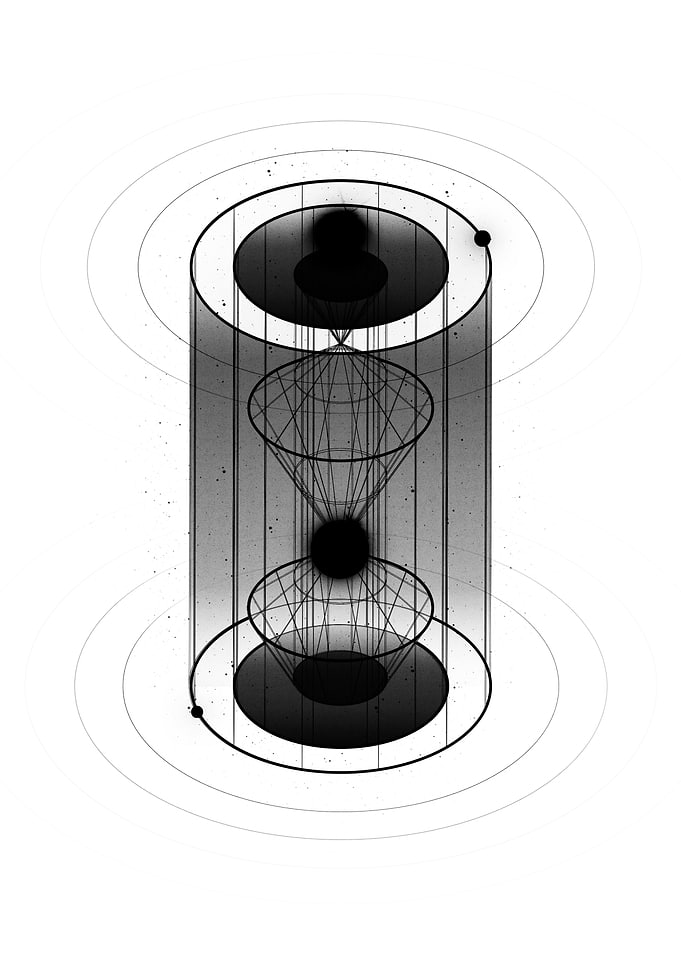 Abstract Geometric Hourglass