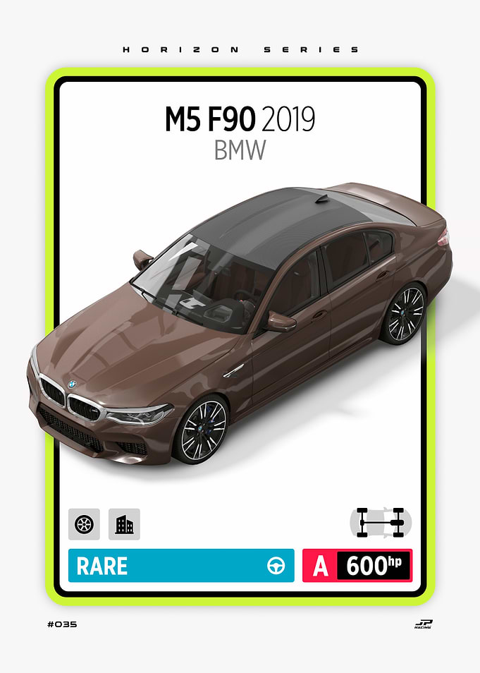 BMW M5 F90 2019 Car Card