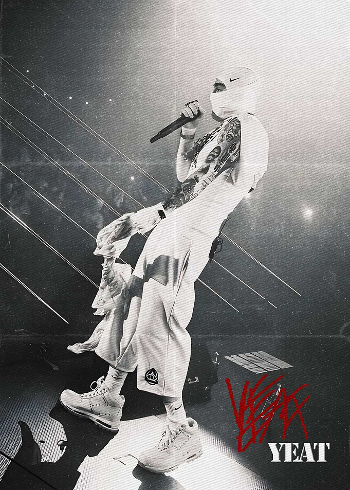 Yeat performing on stage