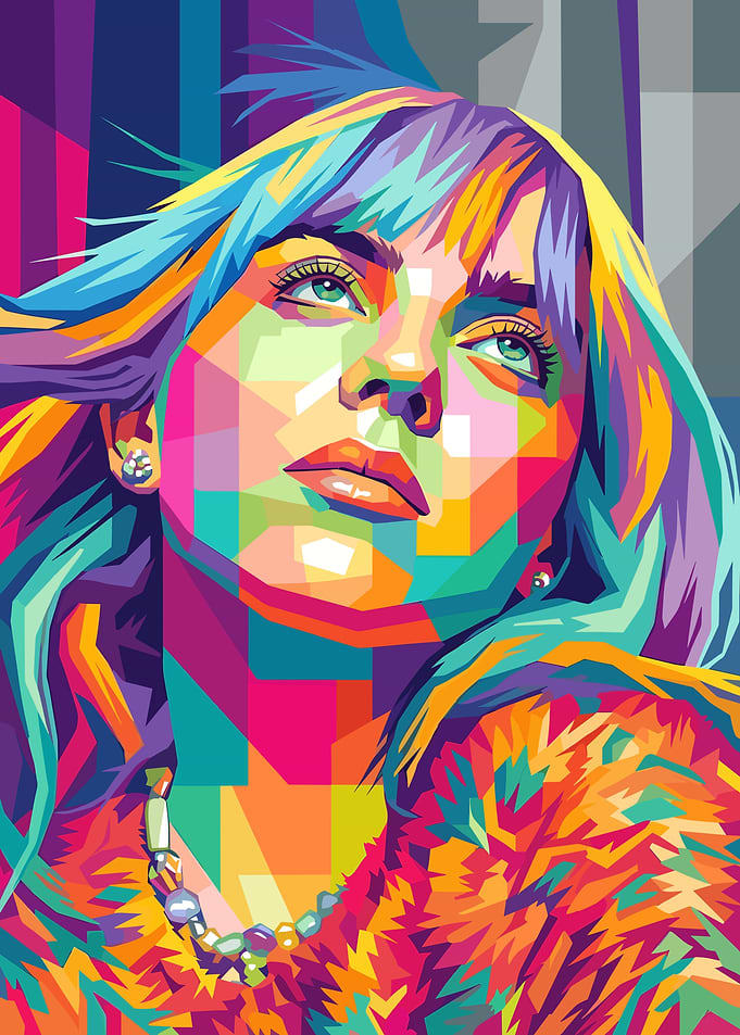Billie Eilish Pop Art Portrait