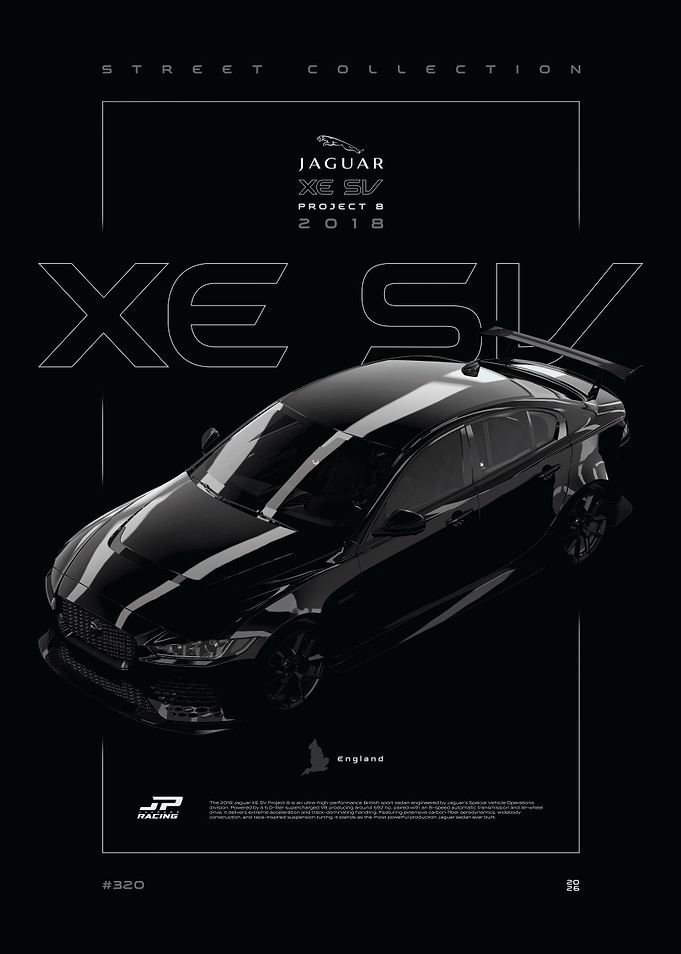 Jaguar XE SV Project 8 Poster